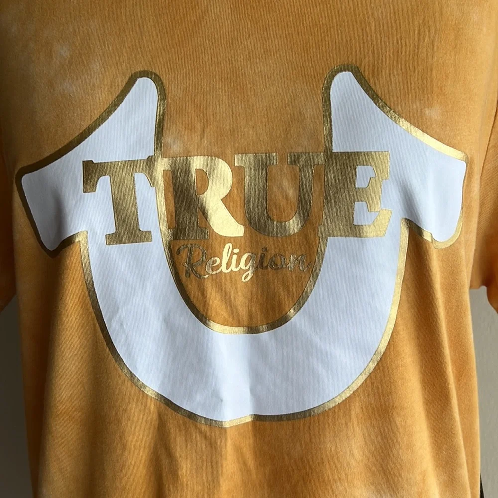 NWT Men's True Religion Foil Logo Tie Dye T SHIRT SZ-S
